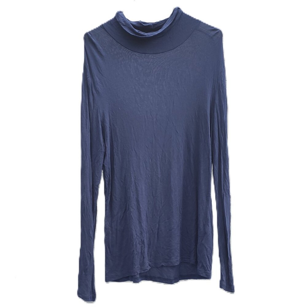 Outfit Fashion Thin Navy Blue Turtleneck Size 44 (14/Large) Poor Condition